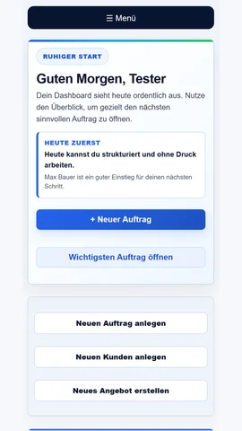 Einblick in das Werkly-Dashboard